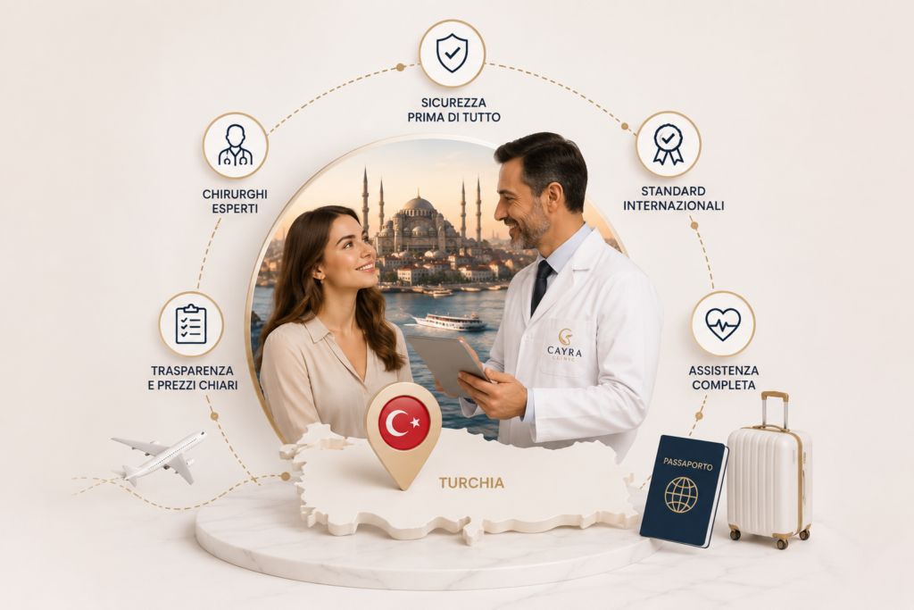 Infografica Cayra Clinic per pazienti italiani