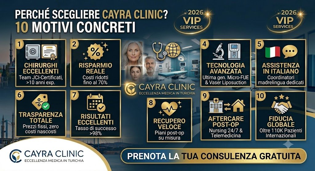 Perché scegliere Cayra Clinic? 10 motivi concreti