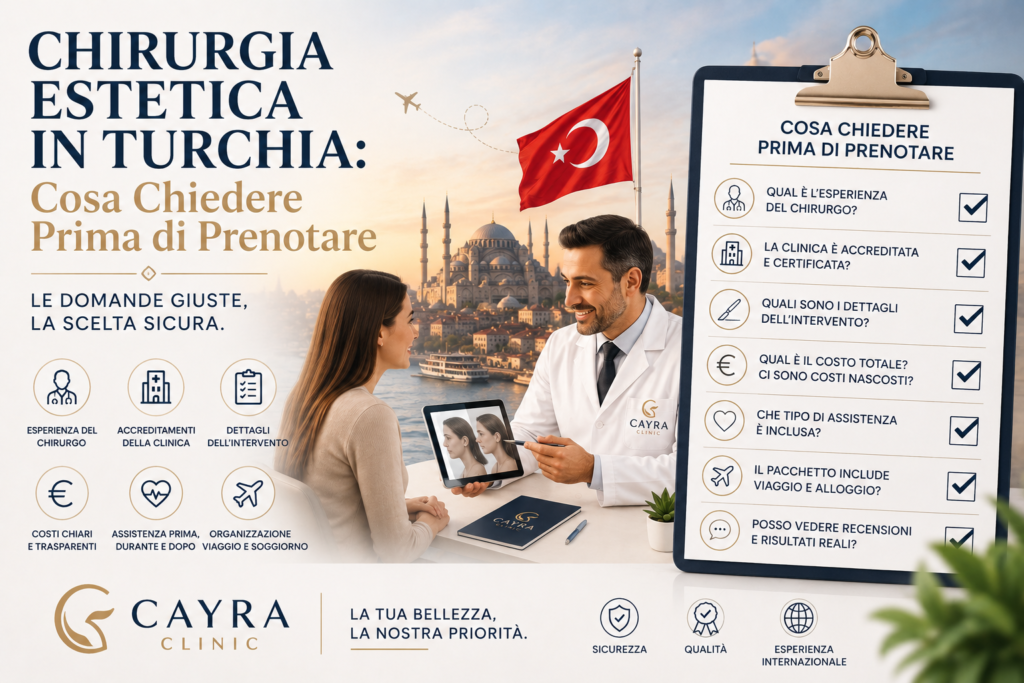 chirurgia estetica Turchia cosa chiedere prima di prenotare